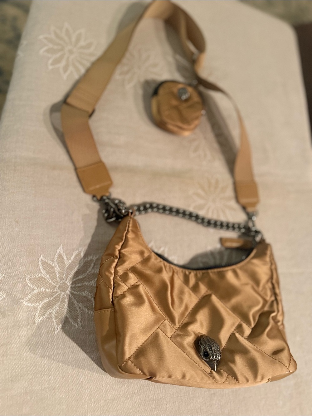 Kurt Geiger Quilted shoulder bag with coin purse
